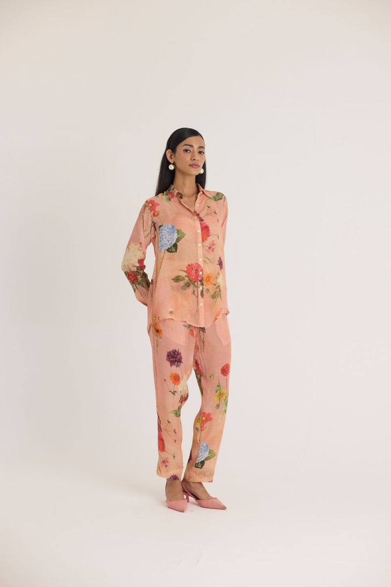 BUTTERCUP CO-ORD SET by Yam in peach color for women Worldwide
