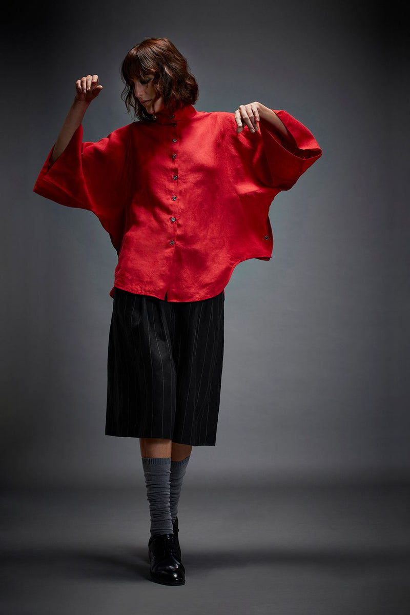 CAMILLE SHIRT by Chola in red color for women Worldwide