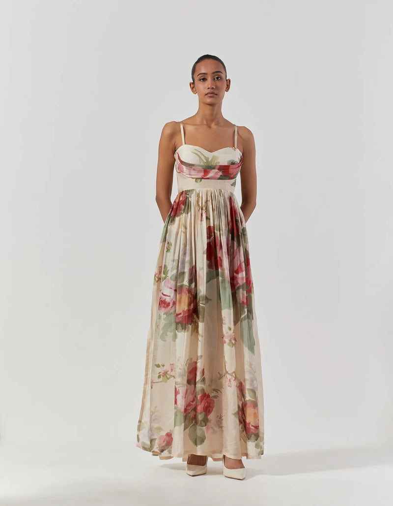 ROMA ROSE DRESS satin by Yam for women Worldwide