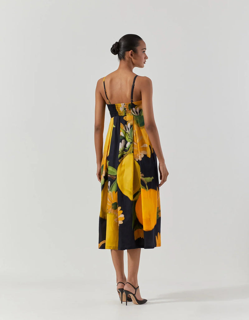 POMELLO BRALETTE DRESS satin by Yam in black color for women Worldwide