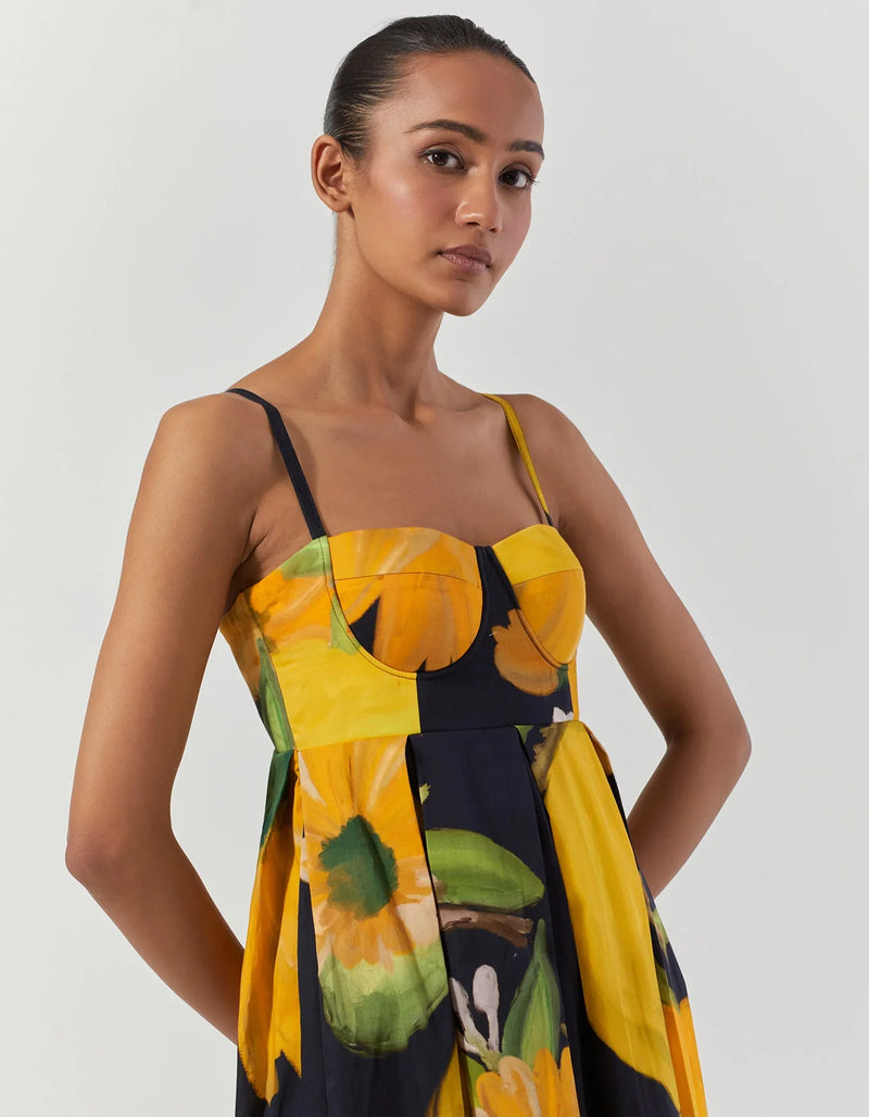 POMELLO BRALETTE DRESS satin by Yam in black color for women Worldwide
