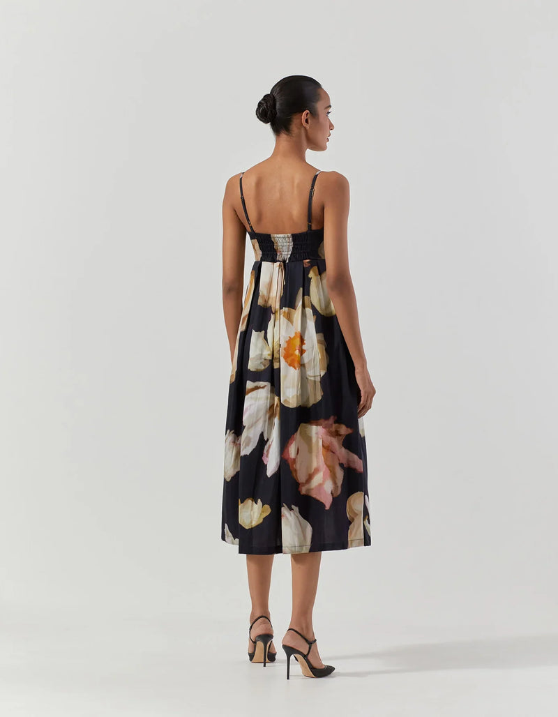 Viva Fiori Bralette Dress satin by Yam in black color for women Worldwide