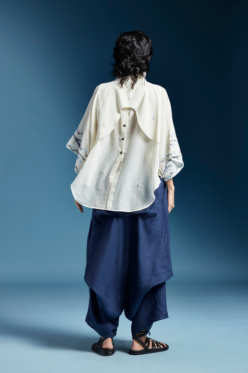 Dela Shirt-White cotton by Chola in white color for women Worldwide