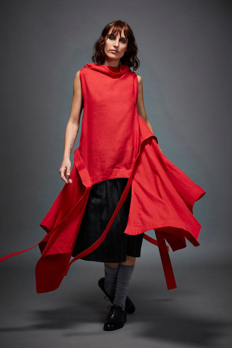 DIANA TOP by Chola in red color for women Worldwide
