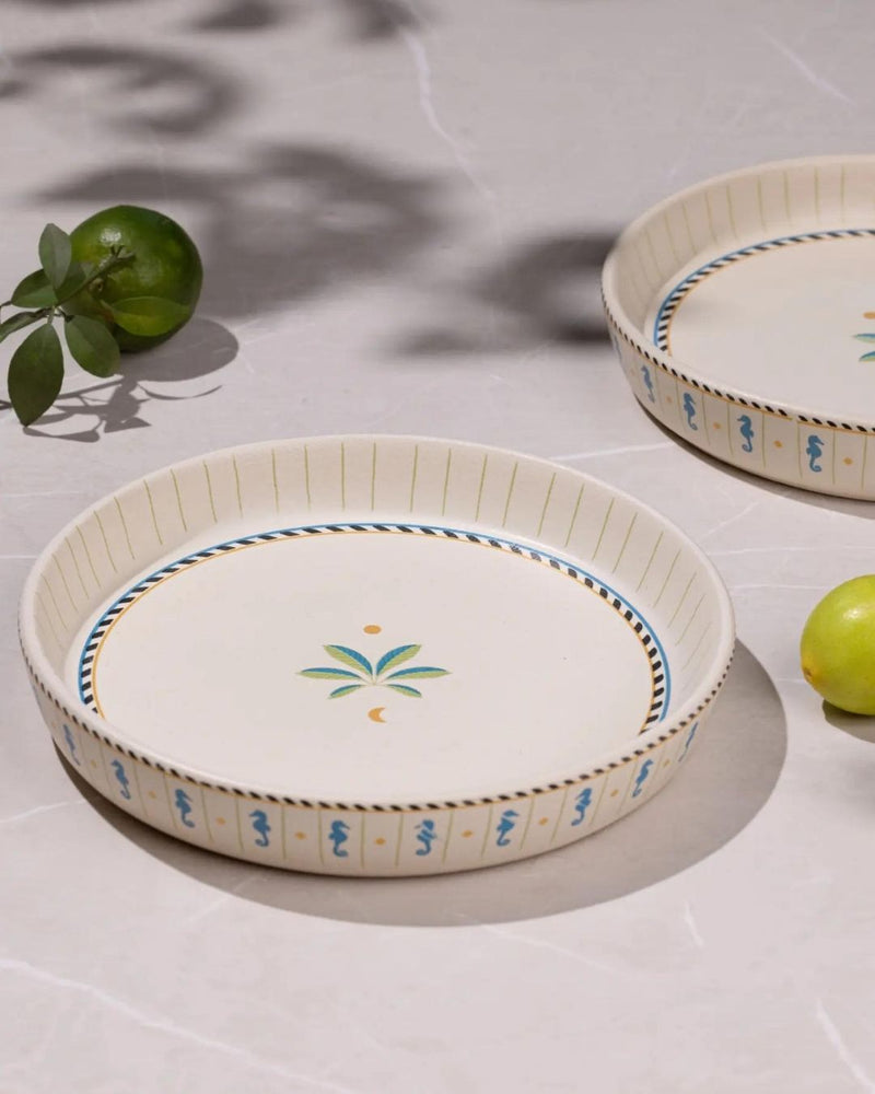 Mirissa Tall Edge Platter - Petit linen by Gado Living for Worldwide