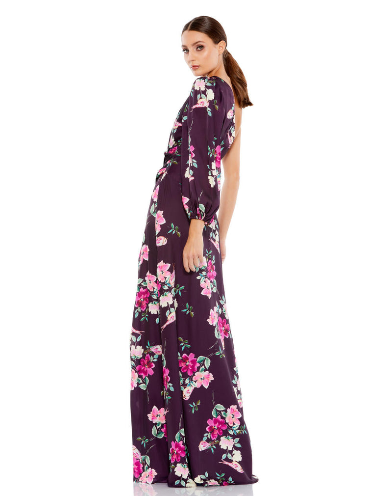 MD-2634 One Shoulder Gown-Purple by Mac Duggal in purple color for women Worldwide