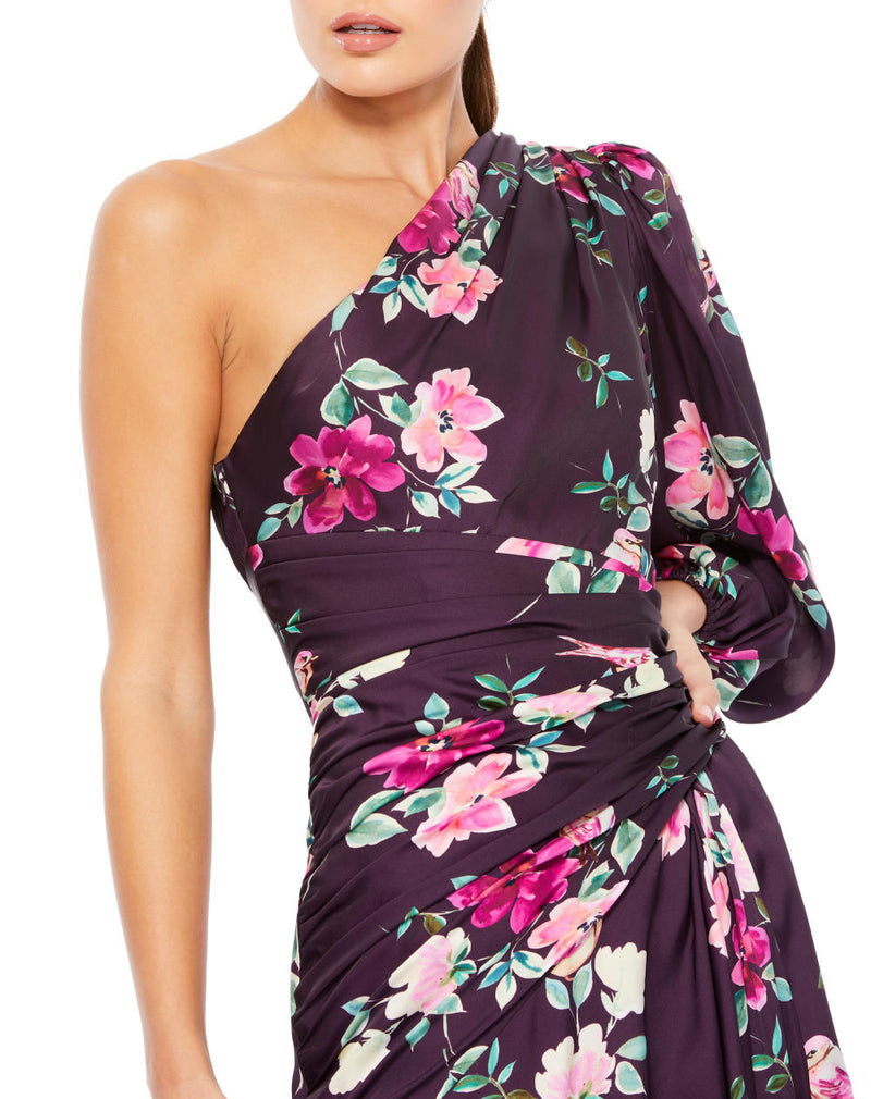MD-2634 One Shoulder Gown-Purple by Mac Duggal in purple color for women Worldwide