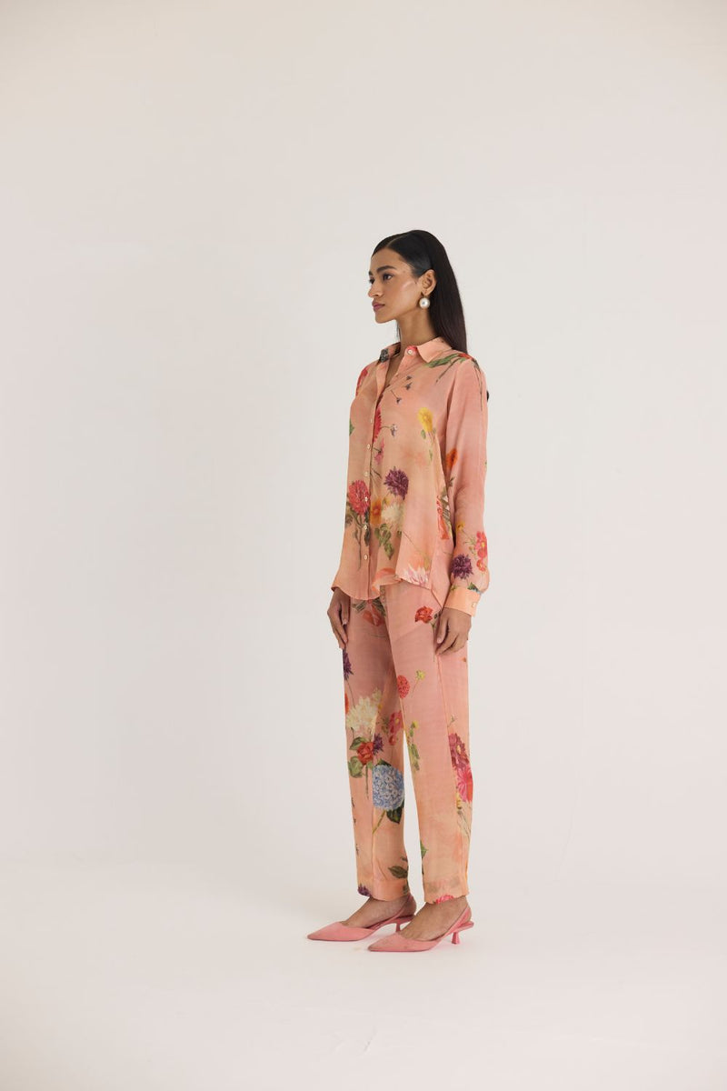 BUTTERCUP CO-ORD SET by Yam in peach color for women Worldwide