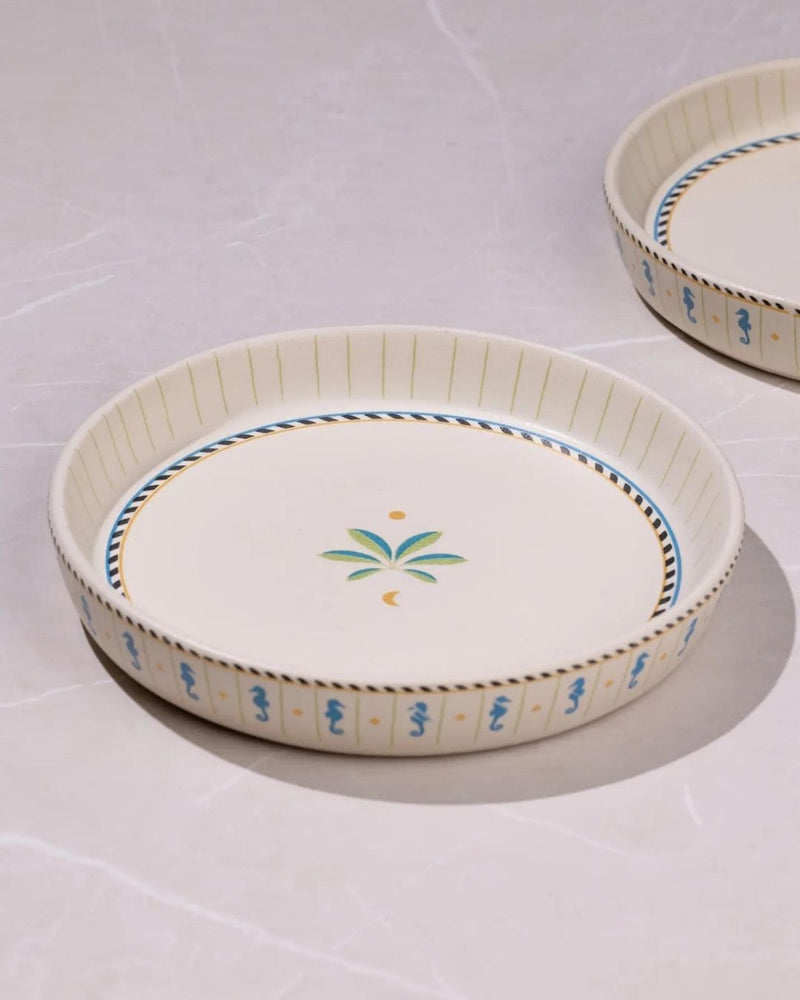Mirissa Tall Edge Platter - Petit linen by Gado Living for Worldwide