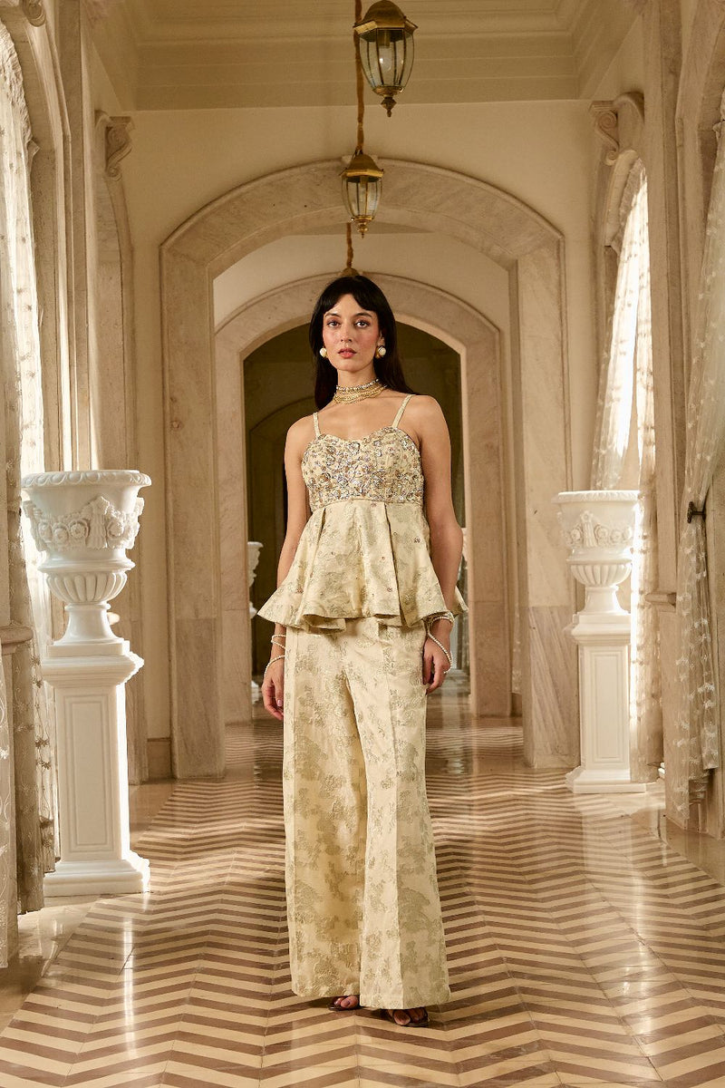 PH-2752 GRETA PEPLUM SET by Paulmi & Harsh for women Worldwide