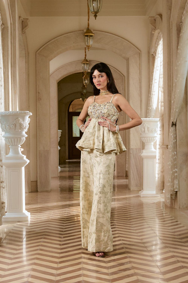PH-2752 GRETA PEPLUM SET by Paulmi & Harsh for women Worldwide