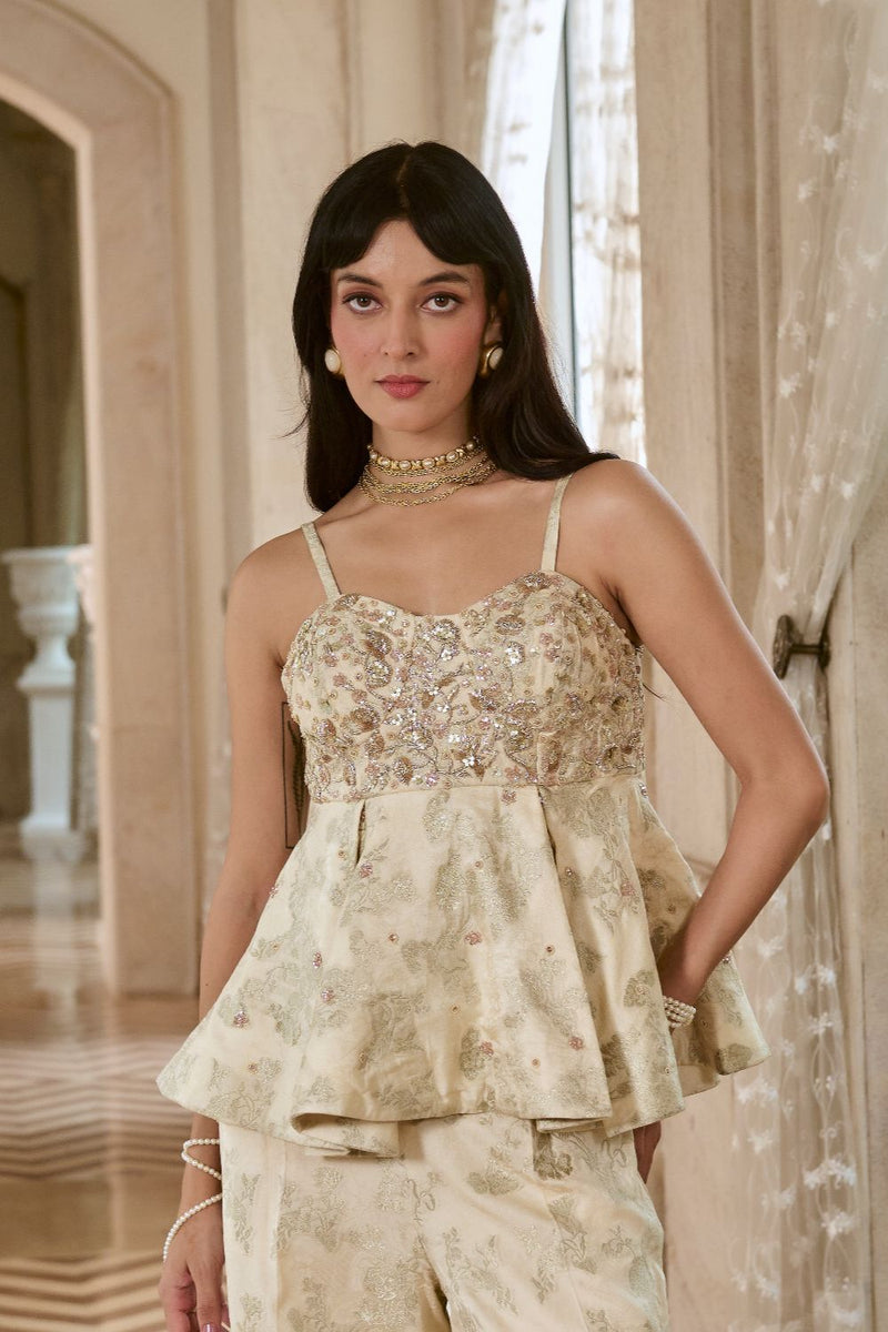 PH-2752 GRETA PEPLUM SET by Paulmi & Harsh for women Worldwide