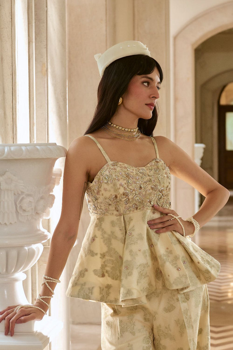 PH-2752 GRETA PEPLUM SET by Paulmi & Harsh for women Worldwide