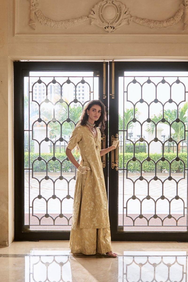 PH-2755 CHIARA KURTA SET – CHICORY by Paulmi & Harsh for women Worldwide