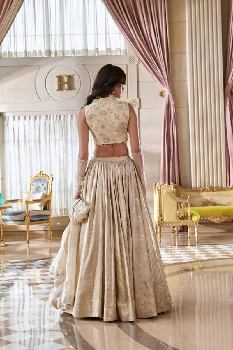 PH-2756 ARUNA LEHENGA SET tissue by Paulmi & Harsh for women Worldwide