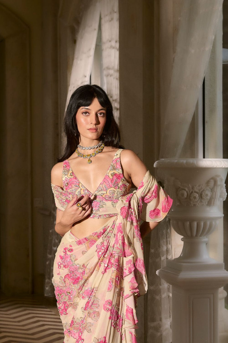 PH-2760 ELETTRA SAREE SET by Paulmi & Harsh for women Worldwide