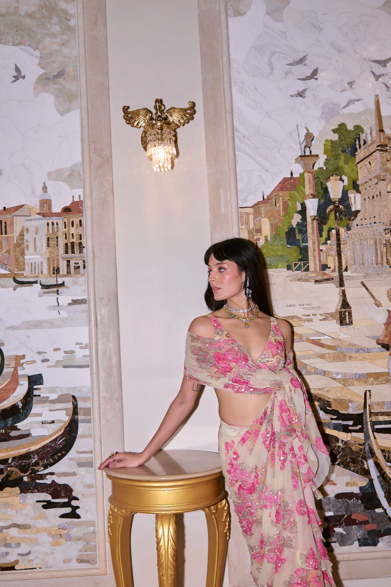 PH-2760 ELETTRA SAREE SET by Paulmi & Harsh for women Worldwide