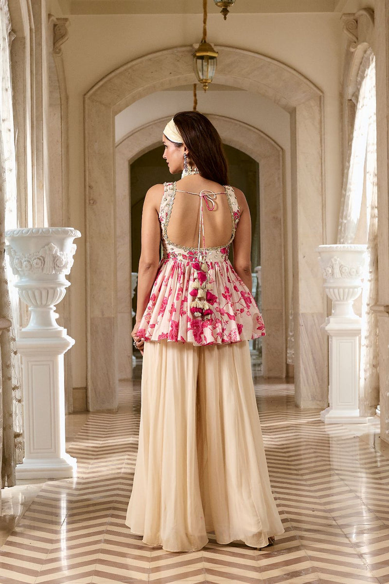PH-2775 NISHI PEPLUM SET by Paulmi & Harsh for women Worldwide