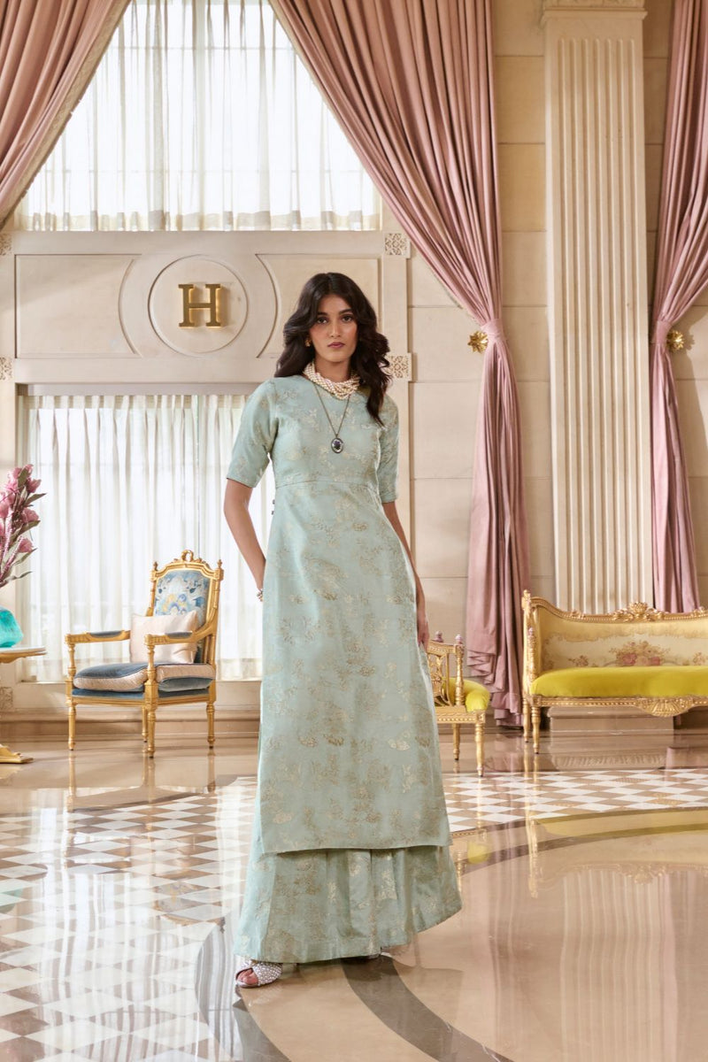 PH-2779 CHIARA KURTA SET – BLUE by Paulmi & Harsh for women Worldwide