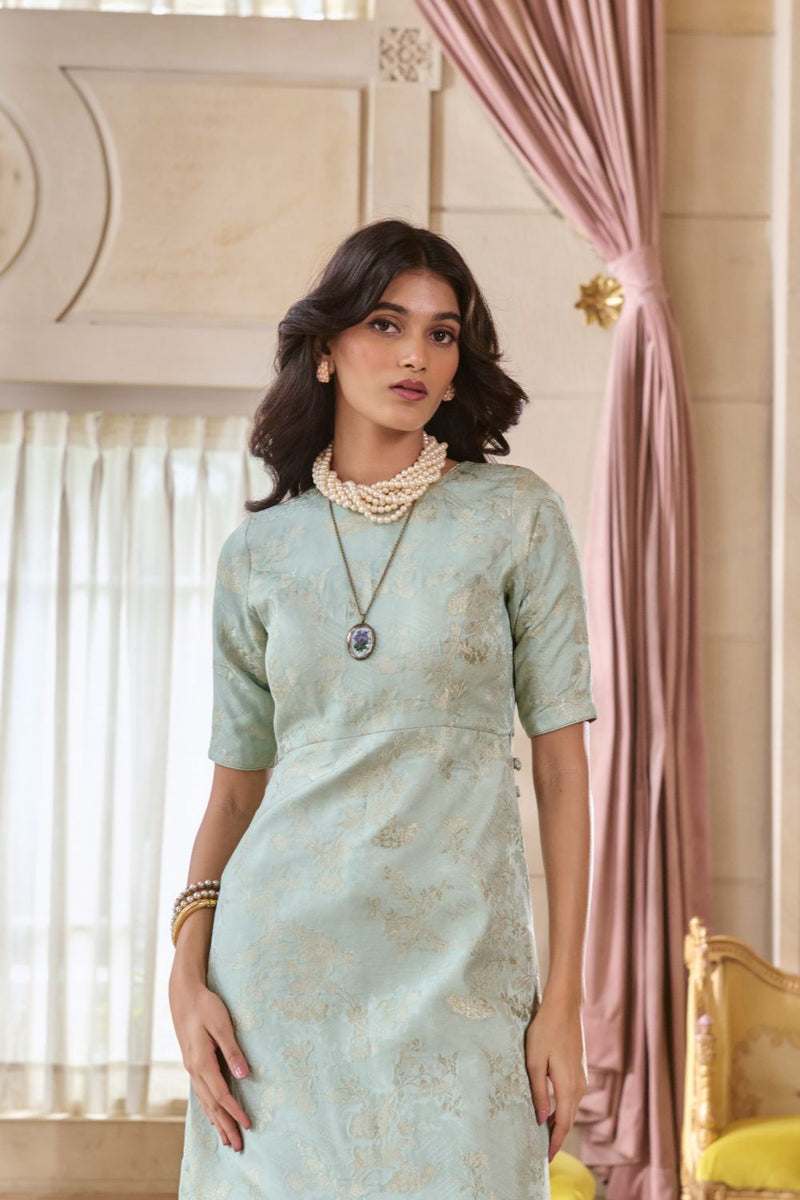 PH-2779 CHIARA KURTA SET – BLUE by Paulmi & Harsh for women Worldwide