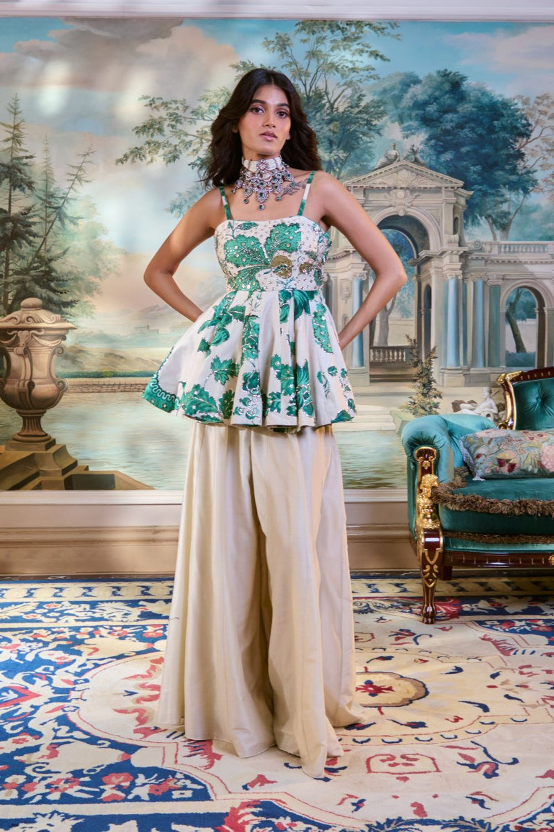 PH-2786 FARAH PEPLUM SET by Paulmi & Harsh for women Worldwide