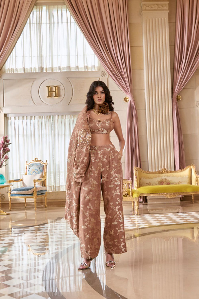 PH-2789 HEMSLEY BLAZER SET by Paulmi & Harsh for women Worldwide