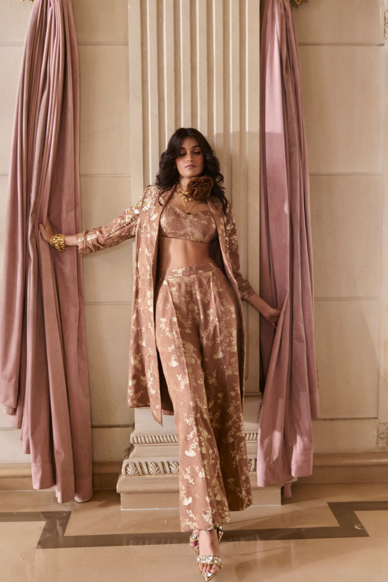PH-2789 HEMSLEY BLAZER SET by Paulmi & Harsh for women Worldwide