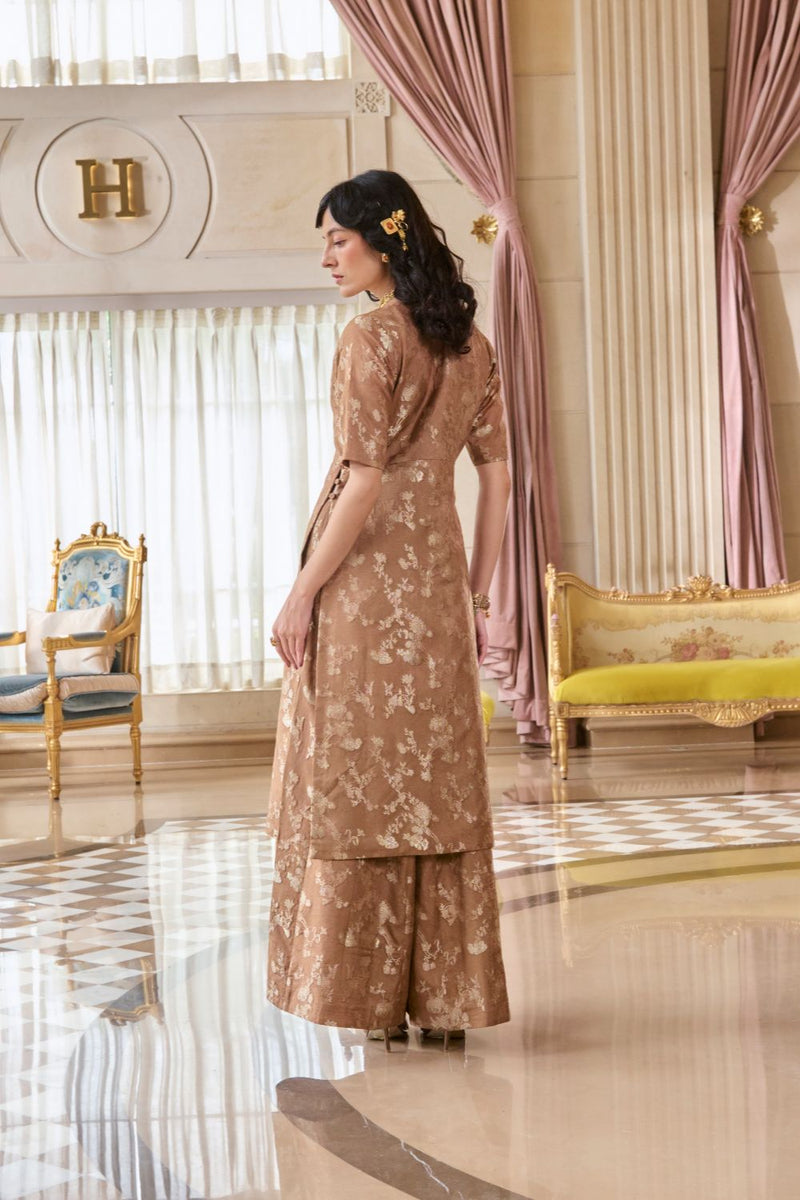 PH-2790 CHIARA KURTA SET – MOCHA by Paulmi & Harsh for women Worldwide