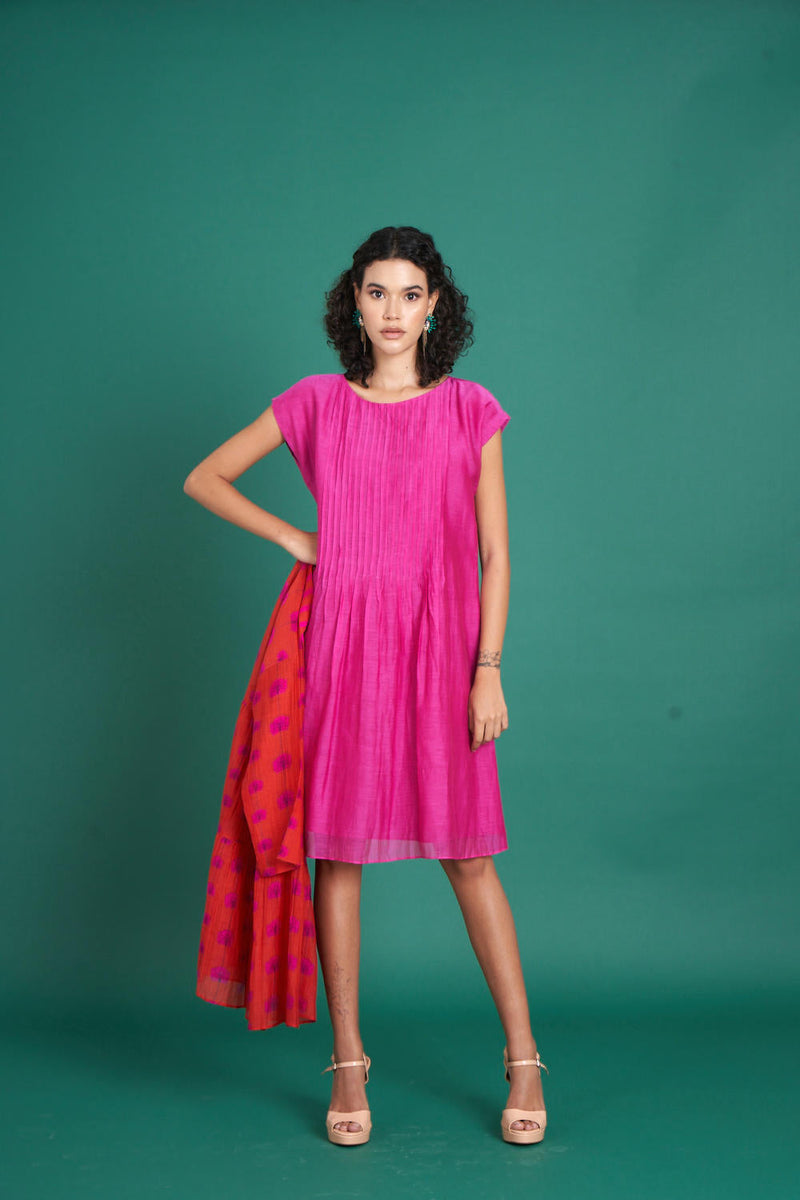Zina mul cotton silk co-ord sets silk by Priti Prashant in pink color for women Worldwide