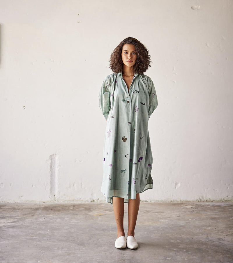 Magic Pop Dress cotton Dresses by Khara Kapas in blue for women Worldwide