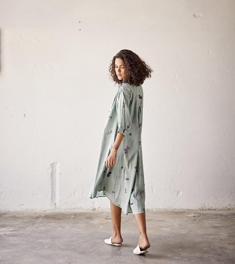 Magic Pop Dress cotton Dresses by Khara Kapas in blue for women Worldwide