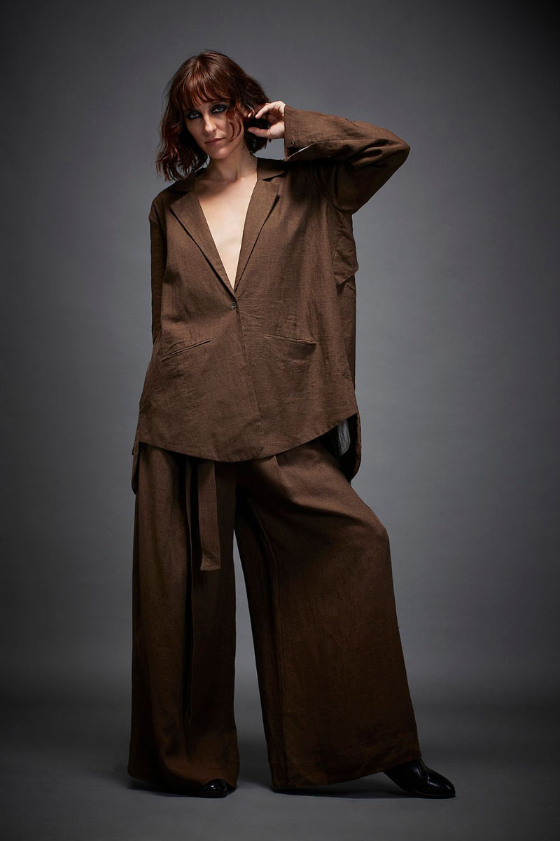 JOAN JACKET by Chola in brown color for women Worldwide