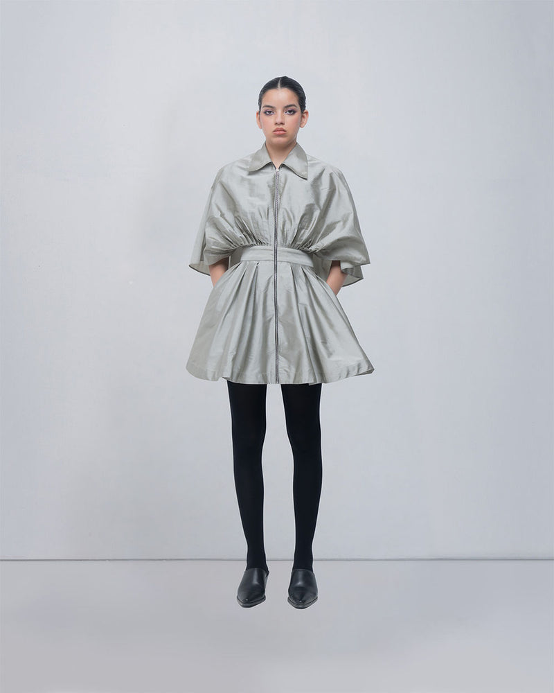 Lou Dress viscose by Leh Studios in silver for women Worldwide