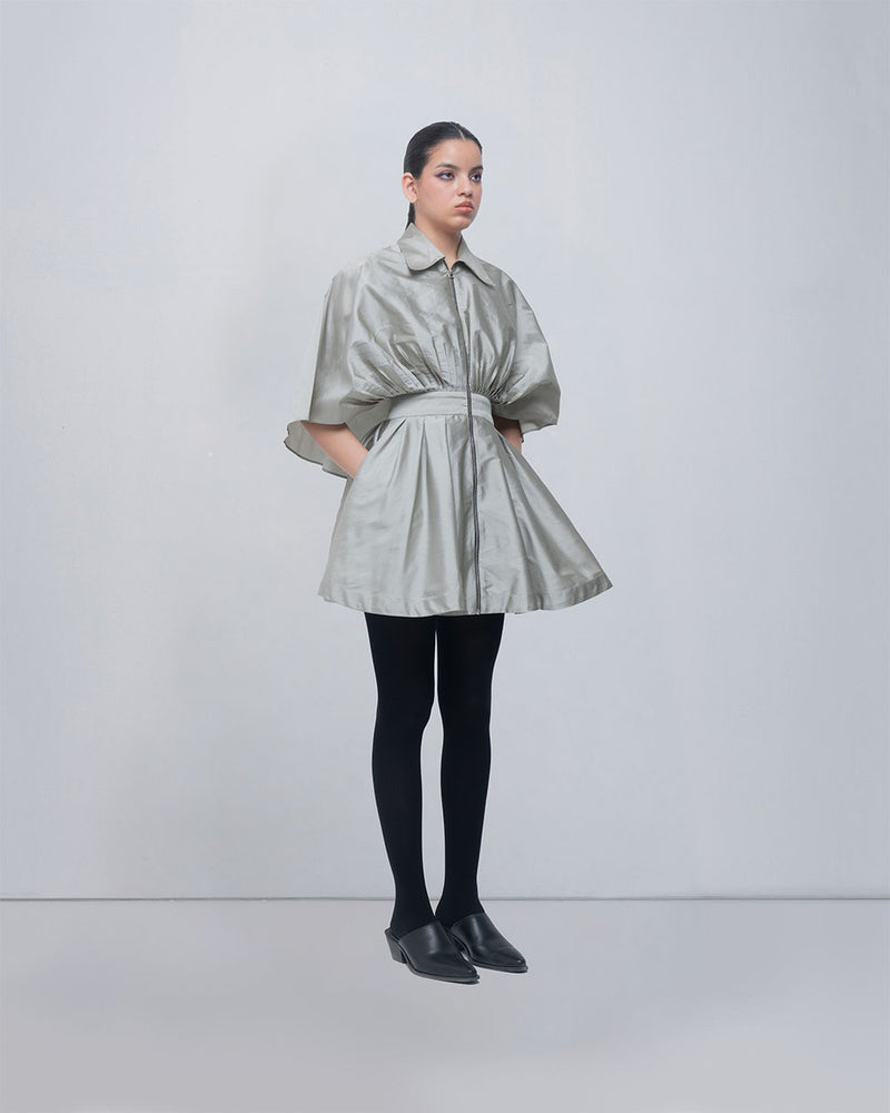Lou Dress viscose by Leh Studios in silver for women Worldwide