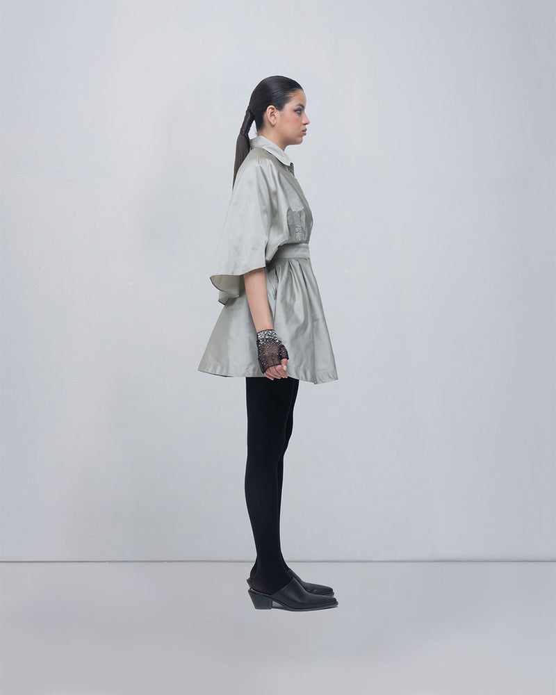 Lou Dress viscose by Leh Studios in silver for women Worldwide