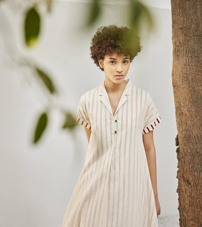 The echo co-ord set Co-ord Set by Khara Kapas in white for women Worldwide