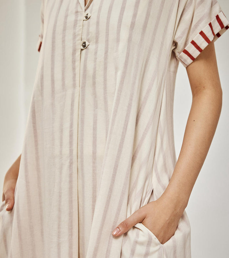 The echo co-ord set Co-ord Set by Khara Kapas in white for women Worldwide