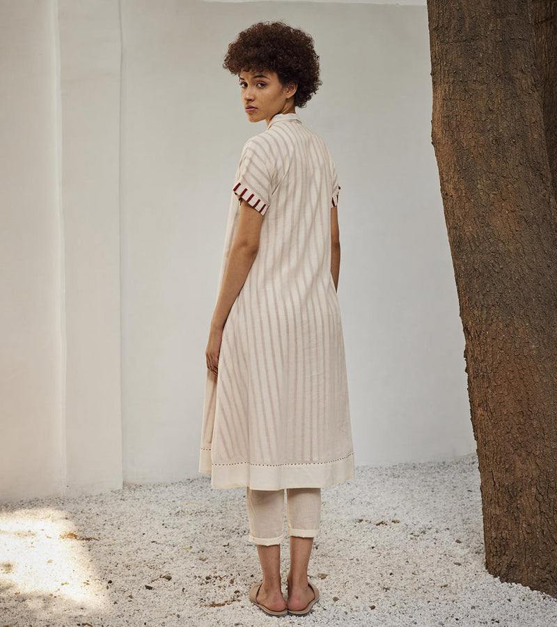 The echo co-ord set Co-ord Set by Khara Kapas in white for women Worldwide