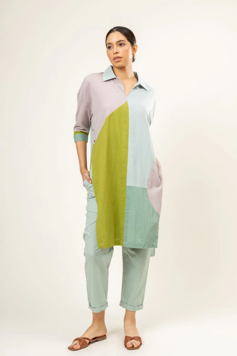 BLAKE PANELLED TUNIC mul by Doodlage in multi color for women Worldwide