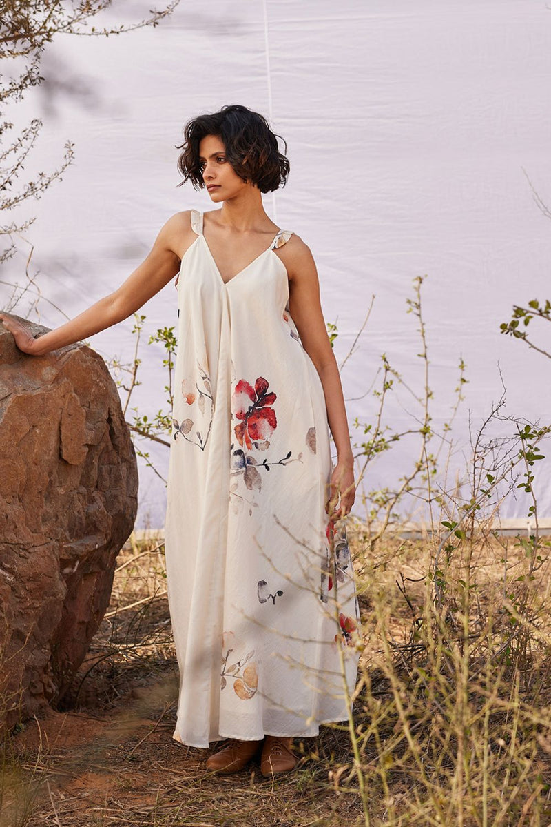 Wisteria cotton by Khara Kapas in white for women Worldwide