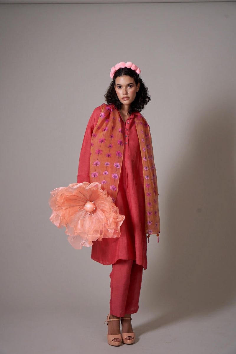 Hasu linen kurta set by Priti Prashant for women Worldwide