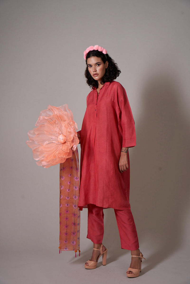Hasu linen kurta set by Priti Prashant for women Worldwide