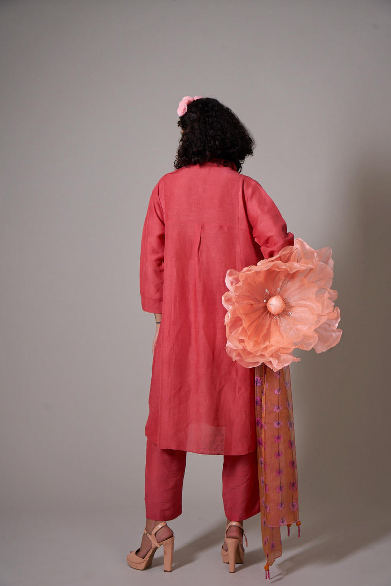 Hasu linen kurta set by Priti Prashant for women Worldwide