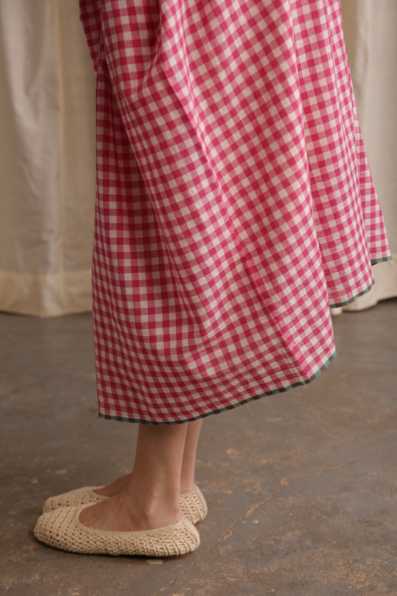 Darla Dress cotton by MASON AND MILL in pink color for women Worldwide