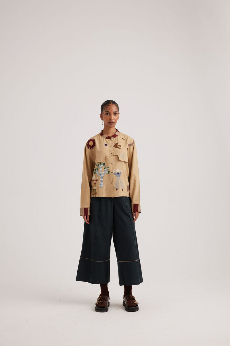 Bert Shirt-Folk Applique by CORD for women Worldwide