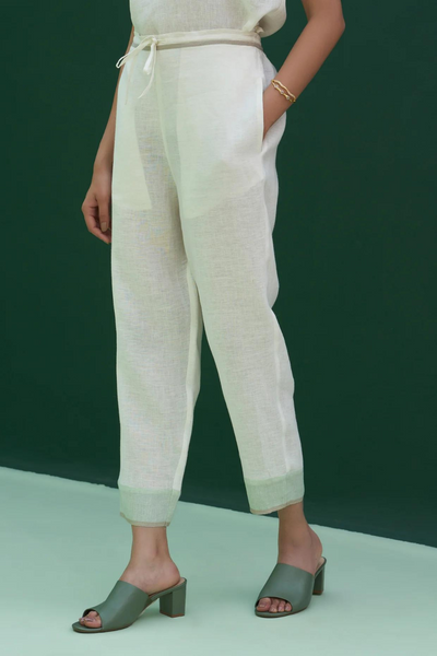 Inawi Border Linen Pant
- Ivory