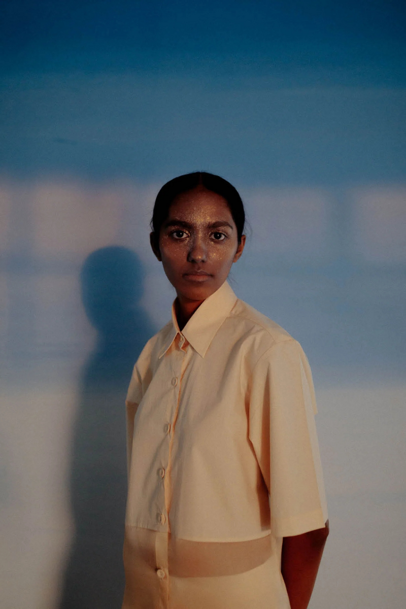 ANANDA ORGANZA SHORT SET organza by Ituvana in rust color for women Worldwide