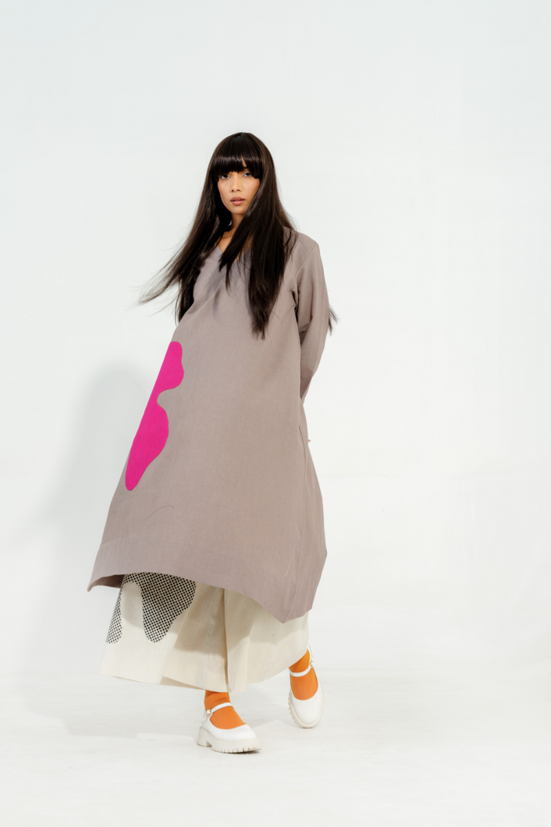 Cinnamon Tunic cotton matty kaftans and tunics by Stoique in grey, pink for women Worldwide