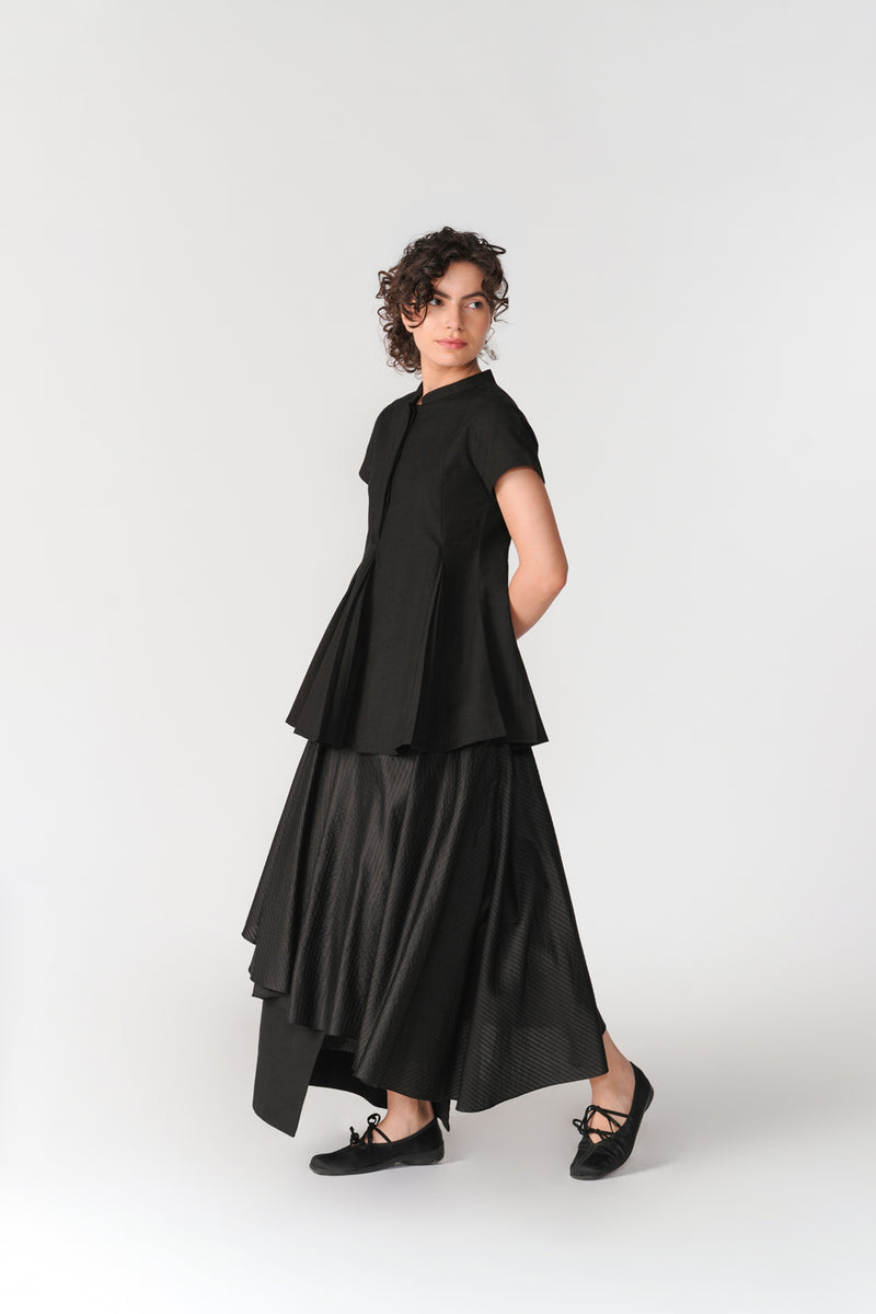Godet Top top/shirt by Turn Black in black for women Worldwide