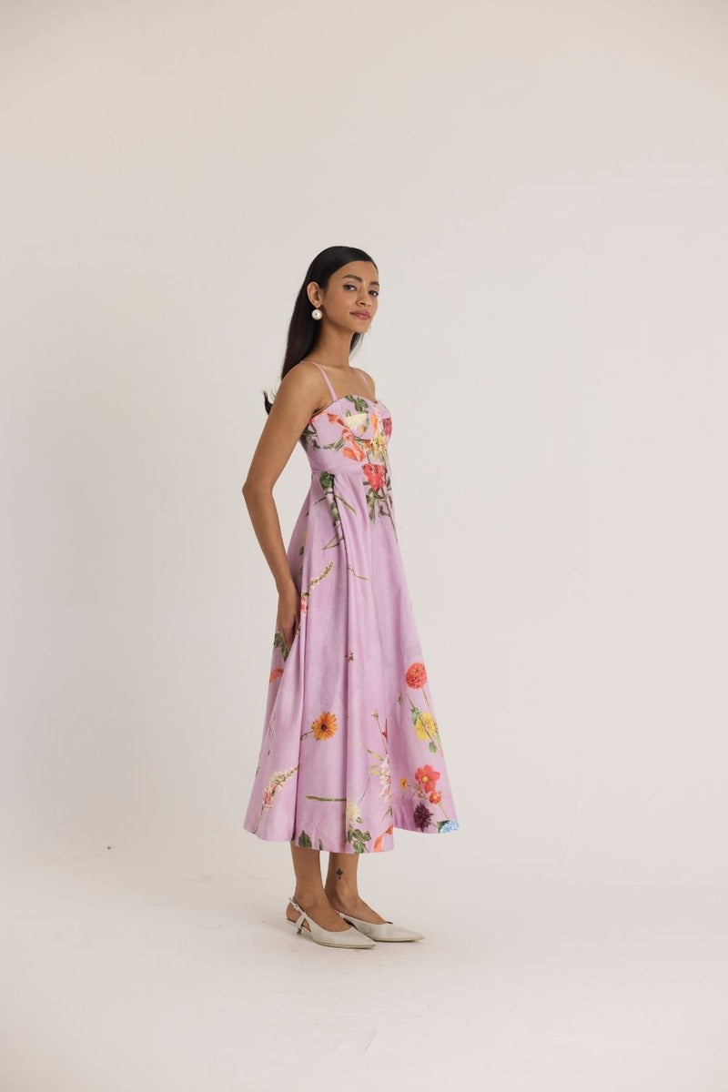 GIGGLE BERRY FLARED BRALETTE DRESS satin by Yam for women Worldwide